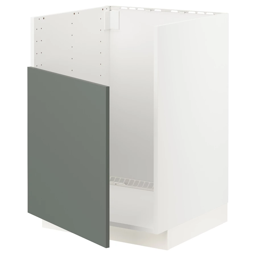 Напольный шкаф - IKEA METOD/  МЕТОД ИКЕА , 88x60см, белый/зеленый (изображение №1)