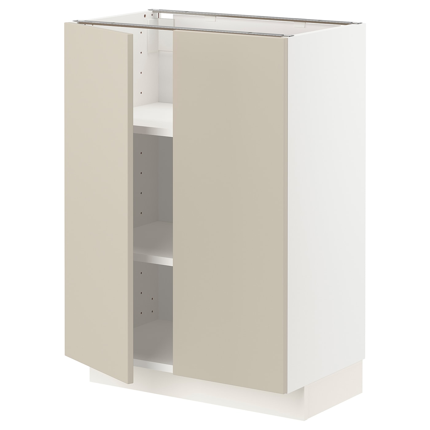 Напольный шкаф - METOD IKEA/ МЕТОД ИКЕА,  60х88 см, белый/светло-бежевый