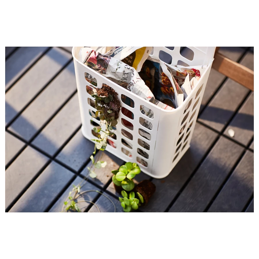 Урна для сортировки мусора - VARIERA IKEA/ВАРЬЕРА ИКЕА, 46х27х16 см, белый (изображение №3)