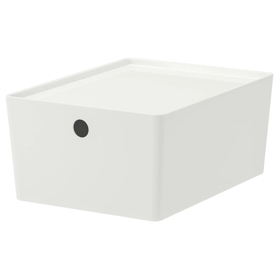 Контейнер с крышкой - KUGGIS IKEA/ КУГГИС ИКЕА,  белый (изображение №1)