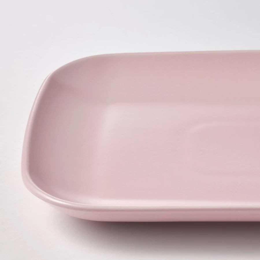Набор тарелок, 4 шт. - IKEA FÄRGKLAR/FARGKLAR, 30x18 см, светло-розовый, ФЭРГКЛАР ИКЕА (изображение №2)