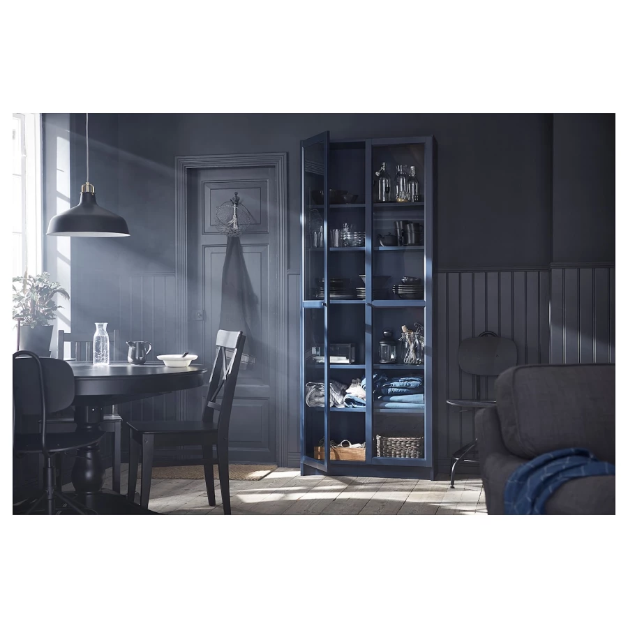 Стул деревянный - IKEA INGOLF, 91х43х52 см,  черный, ИНГОЛЬФ ИКЕА (изображение №4)