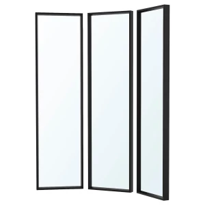 Зеркало настенное - IKEA NISSEDAL / НИССЕДАЛЬ ИКЕА, 130х150 см, черный