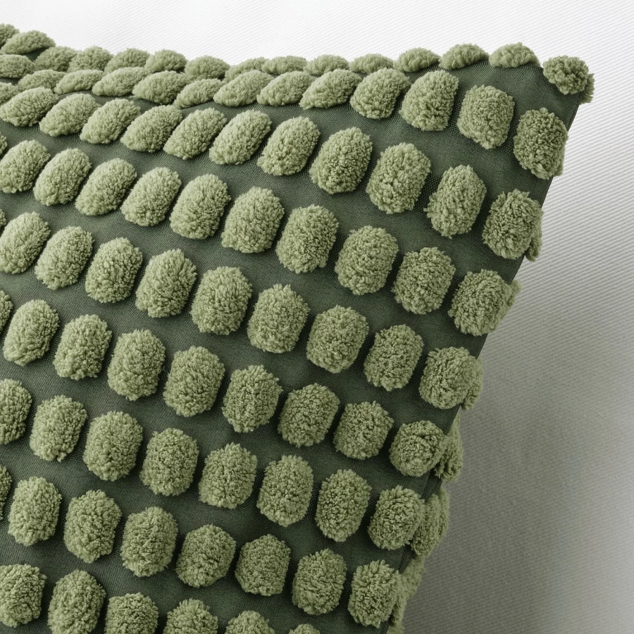 Чехол на подушку - SVARTPOPPEL  IKEA/ СВАРТПОППЕЛ ИКЕА, 50х50 см,  темно-зеленый (изображение №3)