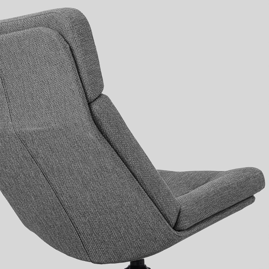 Вращающееся кресло - IKEA HAVBERG, 66х99х92 см, серый/черный, ХАВБЕРГ ИКЕА (изображение №6)
