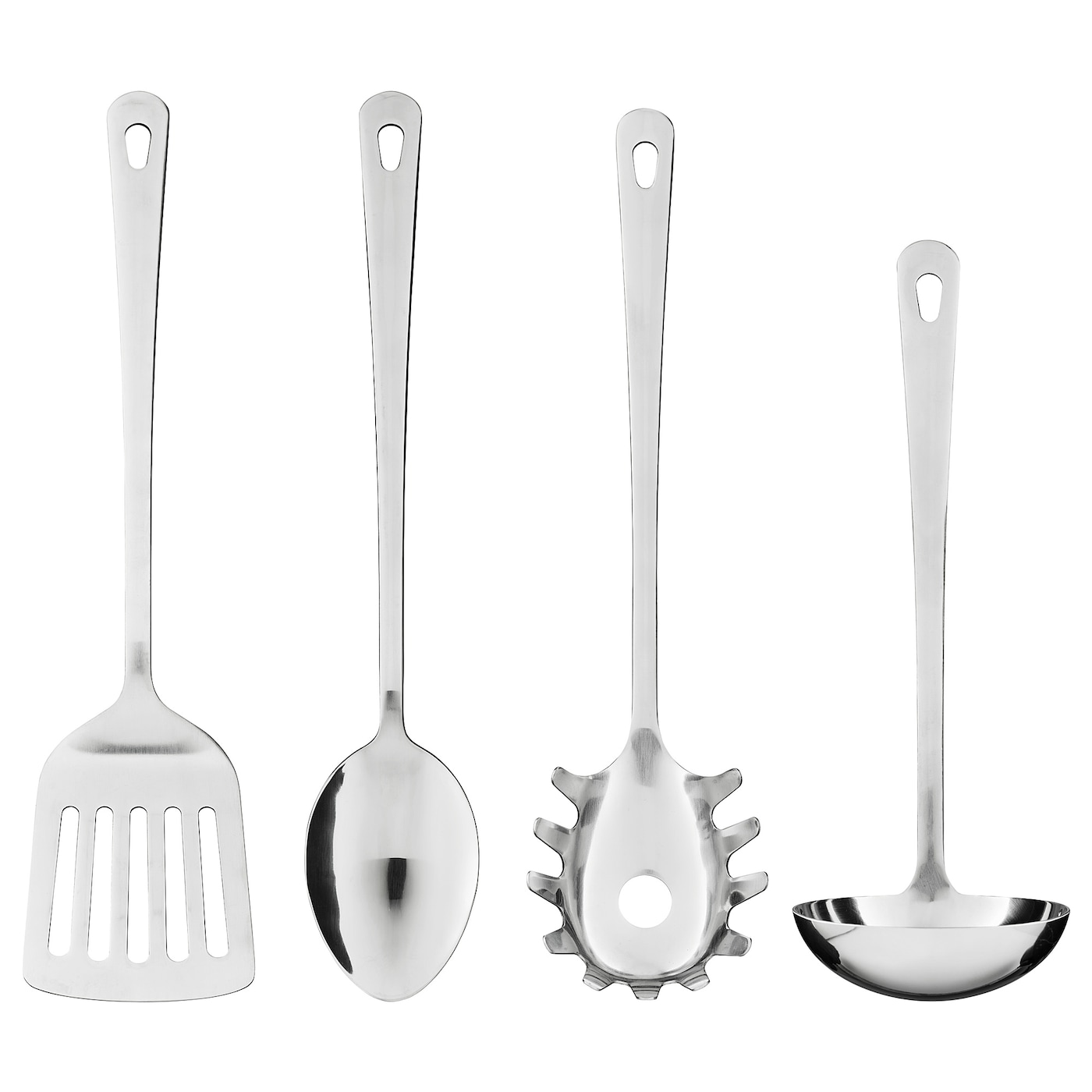 Набор кухонных принадлежностей - IKEA GRUNKA, 4 предмета, нержавеющая сталь, ГРУНКА ИКЕА