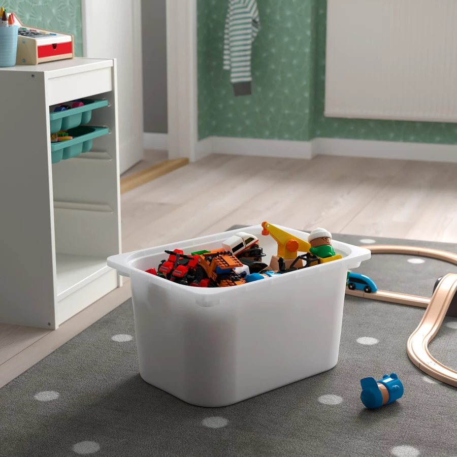 Ящик для хранения игрушек - TROFAST IKEA/ ТРУФАСТ ИКЕА, 42x30x23 см, белый (изображение №2)