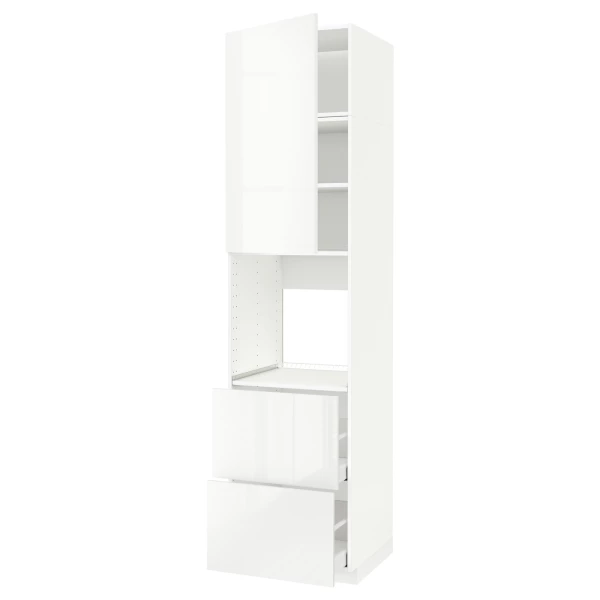 Высокий шкаф - IKEA METOD/MAXIMERA/МЕТОД/МАКСИМЕРА ИКЕА, 240х60х60 см, белый