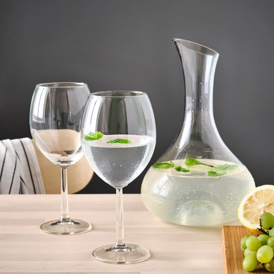 Набор бокалов для вина, 6 шт. - IKEA SVALKA, 600 мл, прозрачное стекло, СВАЛКА ИКЕА (изображение №4)