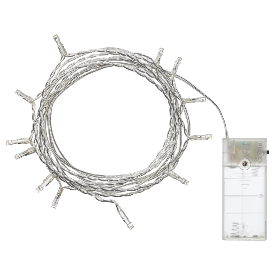 Осветительная цепочка - IKEA LEDFYR/ЛЕДФИР ИКЕА, 2,1 м, белый (изображение №1)