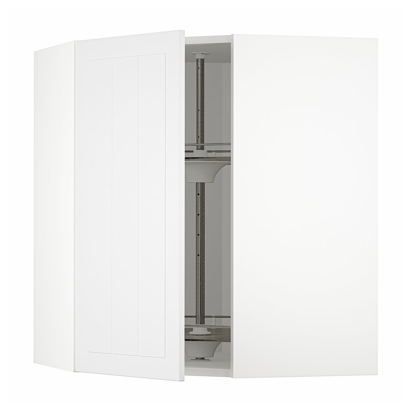 Угловой навесной шкаф с каруселью - METOD  IKEA/  МЕТОД ИКЕА, 80х68 см, белый