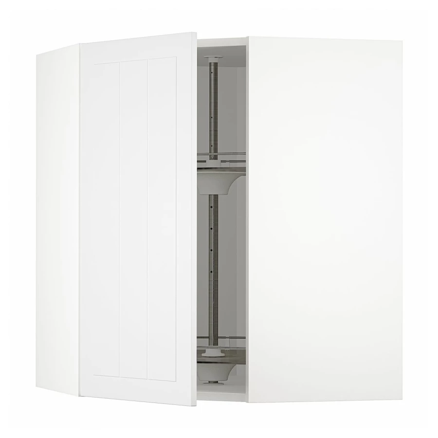 Угловой навесной шкаф с каруселью - METOD  IKEA/  МЕТОД ИКЕА, 80х68 см, белый (изображение №1)