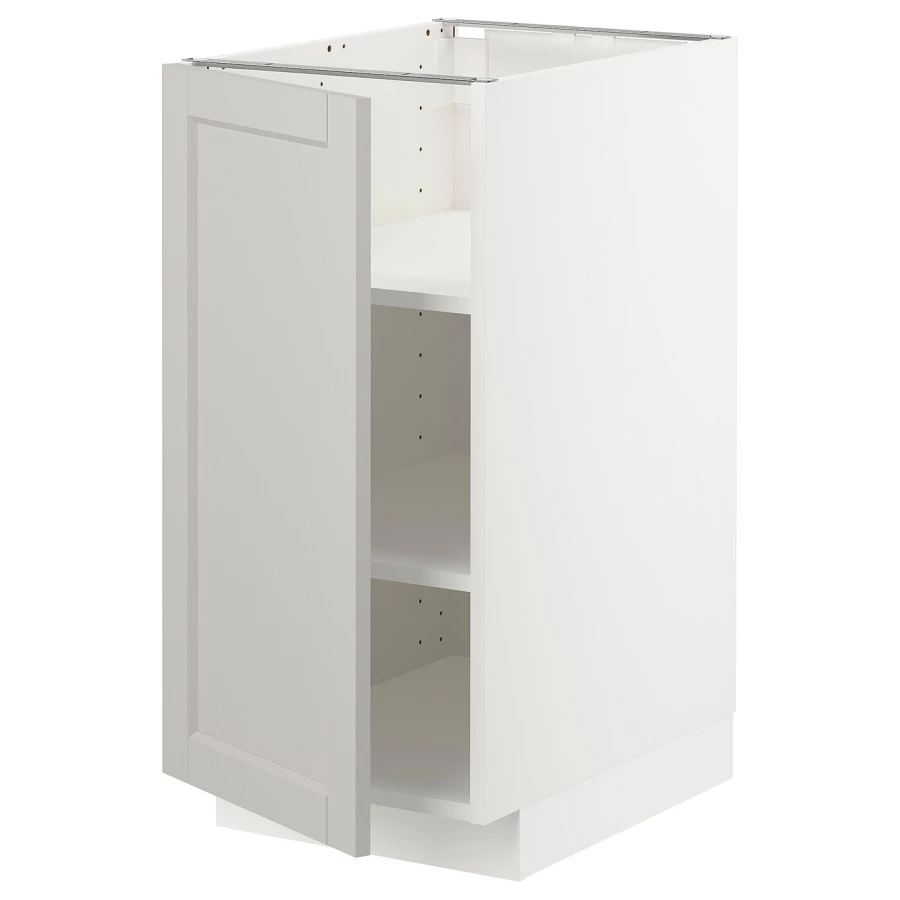 Напольный шкаф  - IKEA METOD, 88x62x40см, белый/серый, МЕТОД ИКЕА (изображение №1)