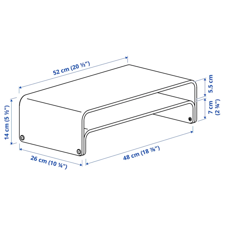 Подставка для ноутбука - VATTENKAR IKEA/ ВАТТЕНКАР ИКЕА, 52х26 см,  бежевый (изображение №7)