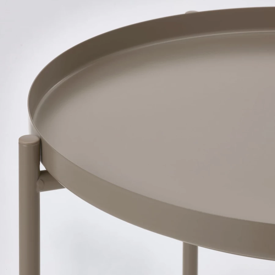 Стол сервировочный - IKEA GLADOM/ИКЕА ГЛАДОМ, 45х45х53 см, темный серо-бежевый (изображение №6)