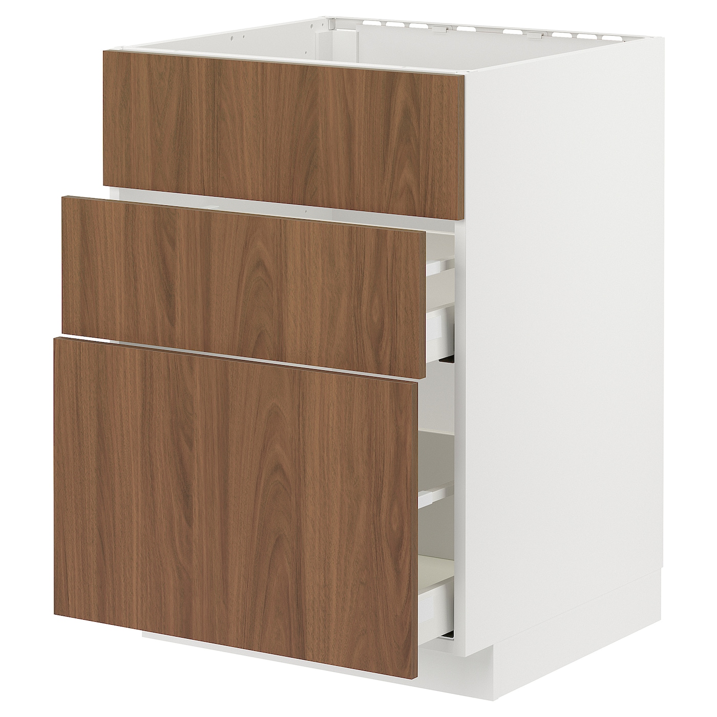 Напольный шкаф - METOD / MAXIMERA IKEA/ МЕТОД/ МАКСИМЕРА ИКЕА,  60х60 см, белый/коричневый