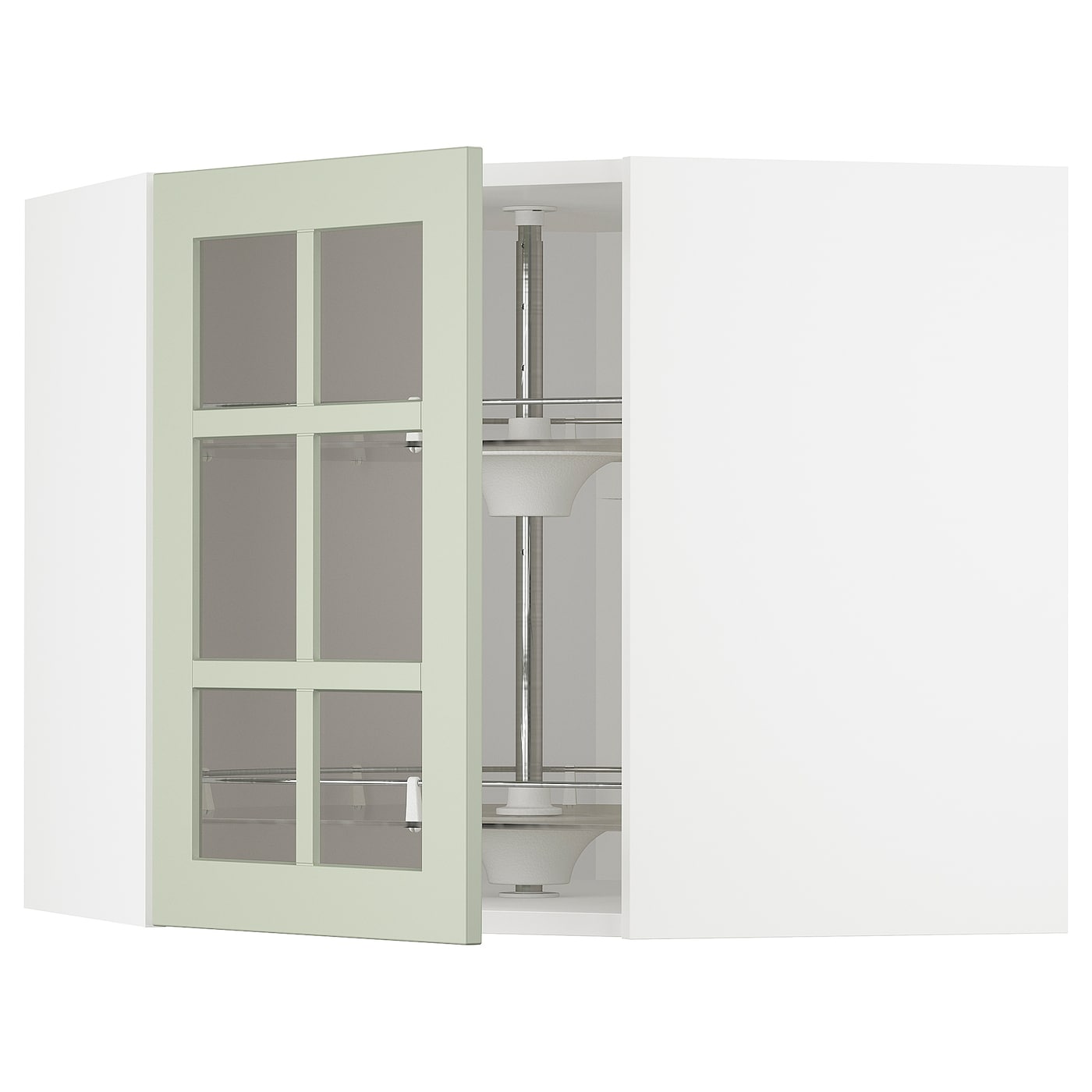 Шкаф-каруселью - METOD  IKEA/  МЕТОД ИКЕА, 60х68 см, белый/зеленый