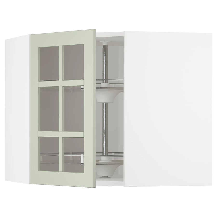 Шкаф-каруселью - METOD  IKEA/  МЕТОД ИКЕА, 60х68 см, белый/зеленый (изображение №1)
