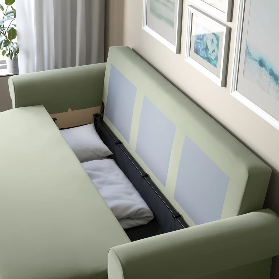 3-местный диван-кровать - IKEA VRETSTORP, 91x96x244см, зеленый, ВРЕТСТОРП ИКЕА (изображение №4)