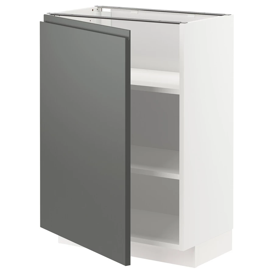 Напольный кухонный шкаф  - IKEA METOD MAXIMERA, 88x39,5x60см, белый/темно-серый, МЕТОД МАКСИМЕРА ИКЕА (изображение №1)
