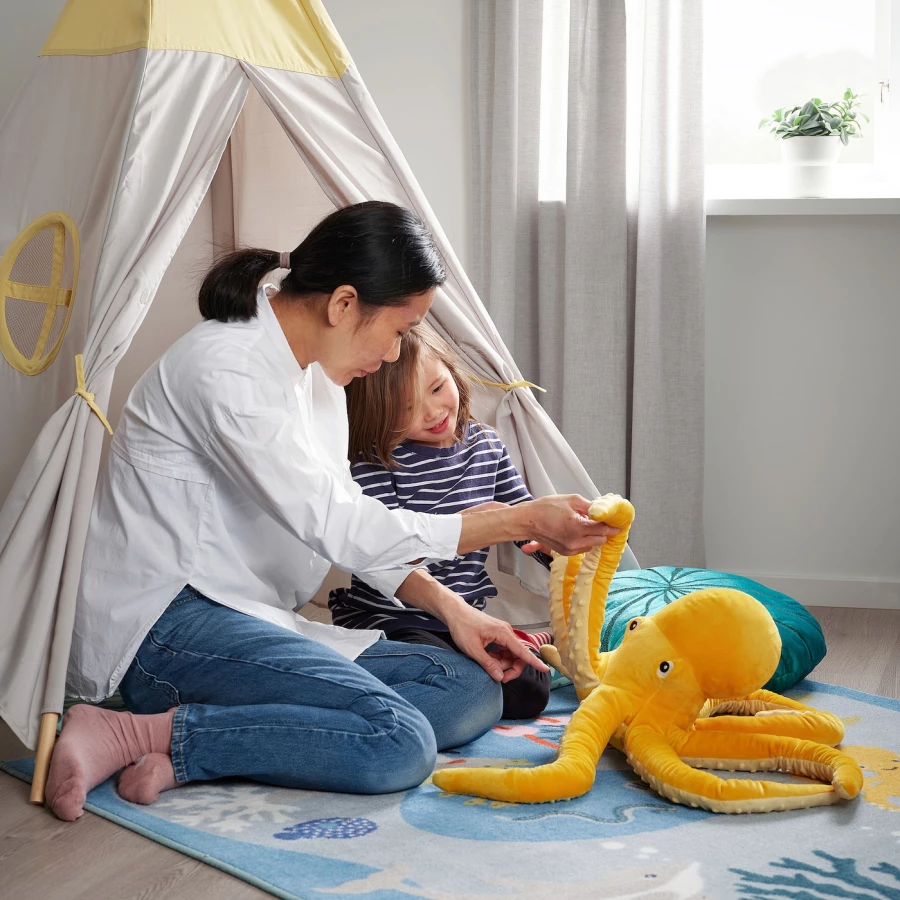 Мягкая игрушка - IKEA BLÅVINGAD/BLAVINGAD/БЛОВИНГАД ИКЕА, 50 см, желтая (изображение №3)
