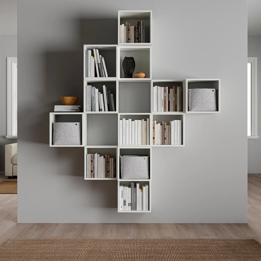 Комбинация навесных шкафов - IKEA EKET, 175x35x210 см, белый, ЭКЕТ ИКЕА (изображение №2)