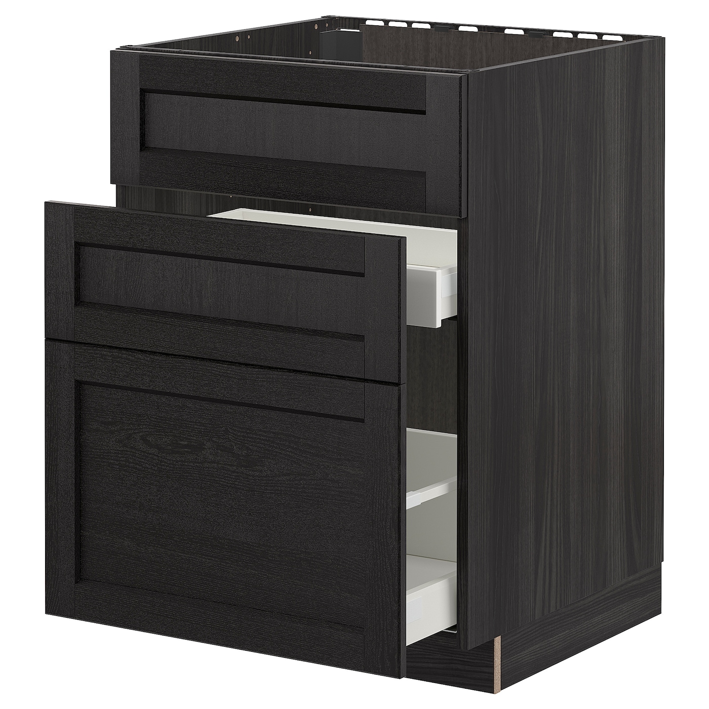 Напольный кухонный шкаф  - IKEA METOD MAXIMERA, 88x61,9x60см, черный, МЕТОД МАКСИМЕРА ИКЕА