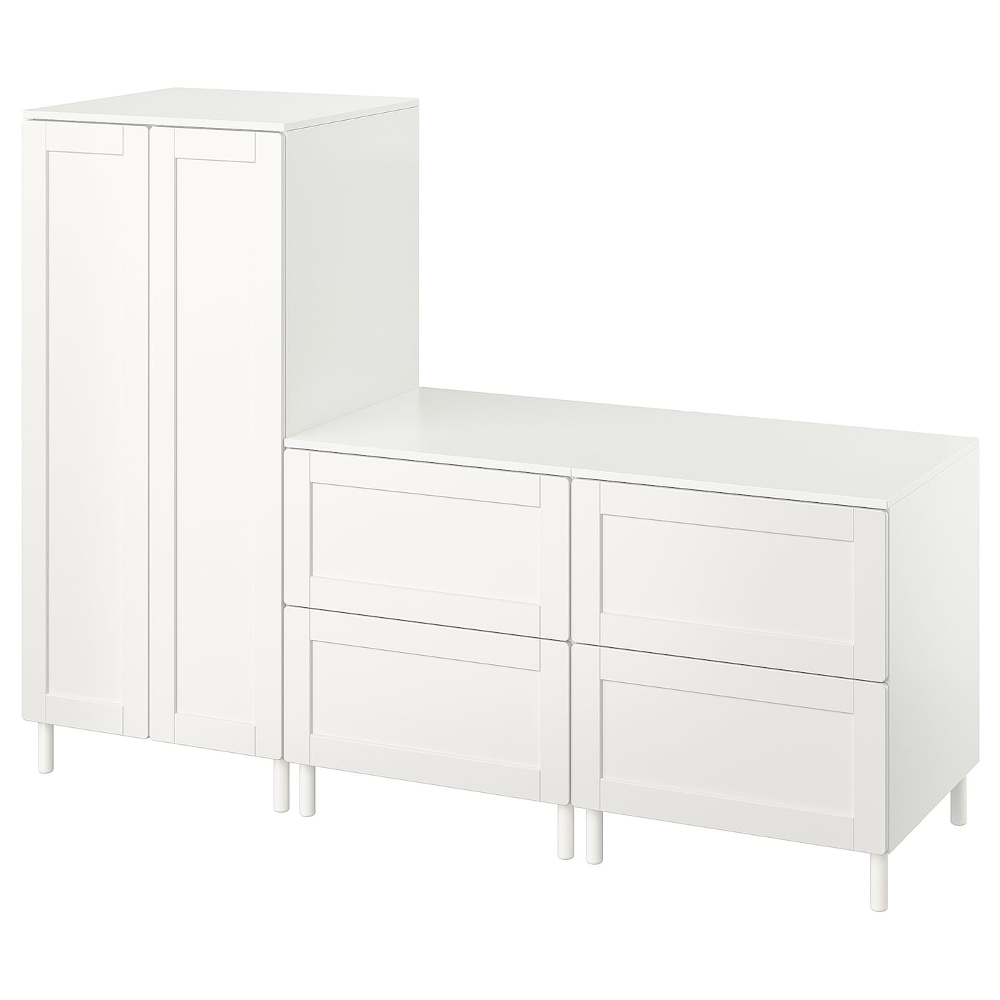 Детская гардеробная комбинация - IKEA PLATSA SMÅSTAD/SMASTAD, 180x57x133см, белый, ПЛАТСА СМОСТАД ИКЕА