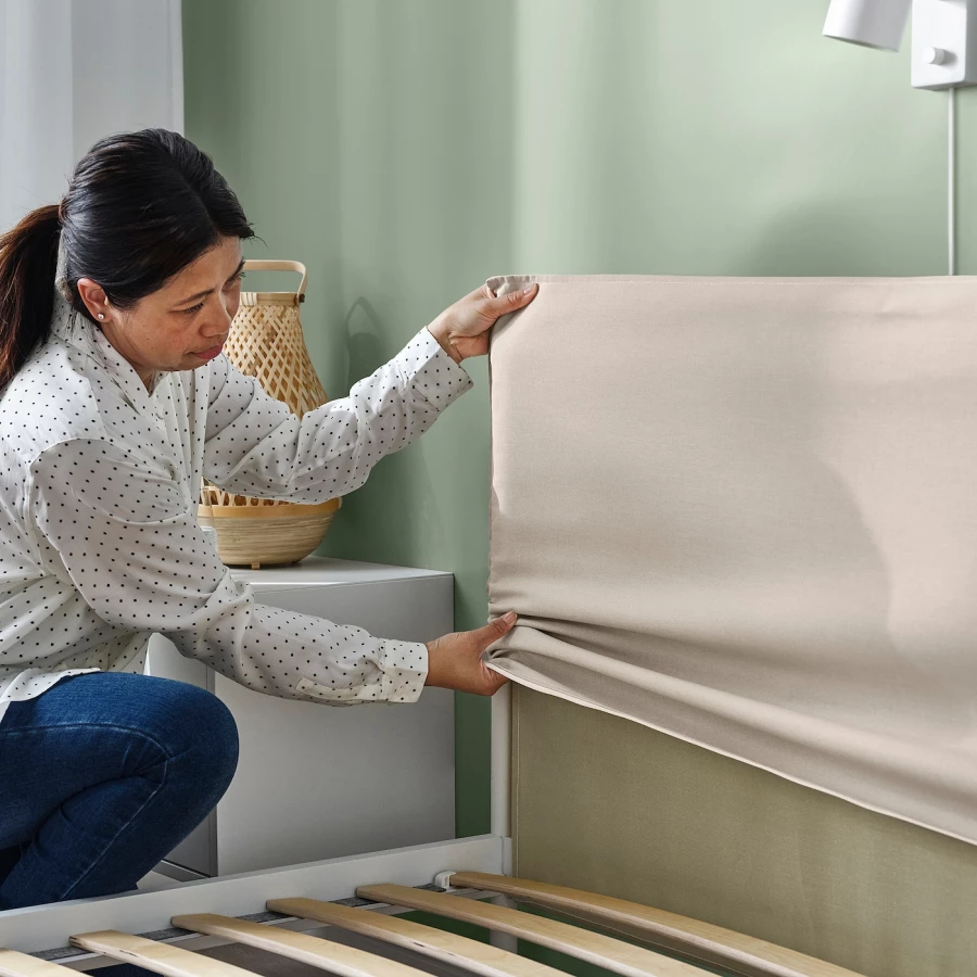 Двуспальная кровать - IKEA KLEPPSTAD, 160х200 см, белый КЛЕППСТАД ИКЕА (изображение №5)