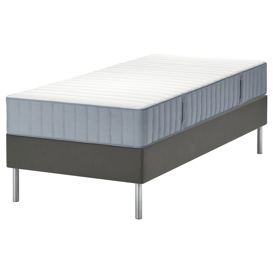 Кровать - LYNGÖR / LYNGОR IKEA/ ЛЮНГЕРЬ ИКЕА,  90х200 см,  серый (изображение №1)