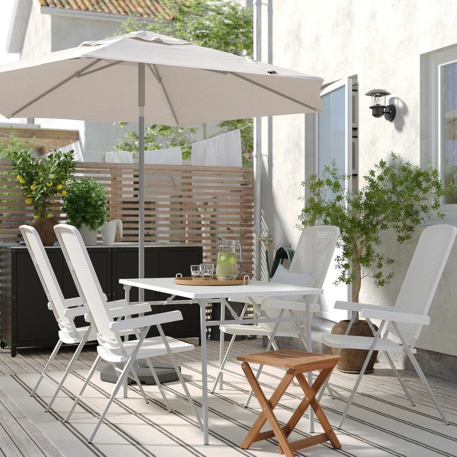 Складной комплект из стула и стола - TORPARÖ/TORPARО IKEA/ ТОРПАРЕ ИКЕА, 130 см, белый (изображение №2)