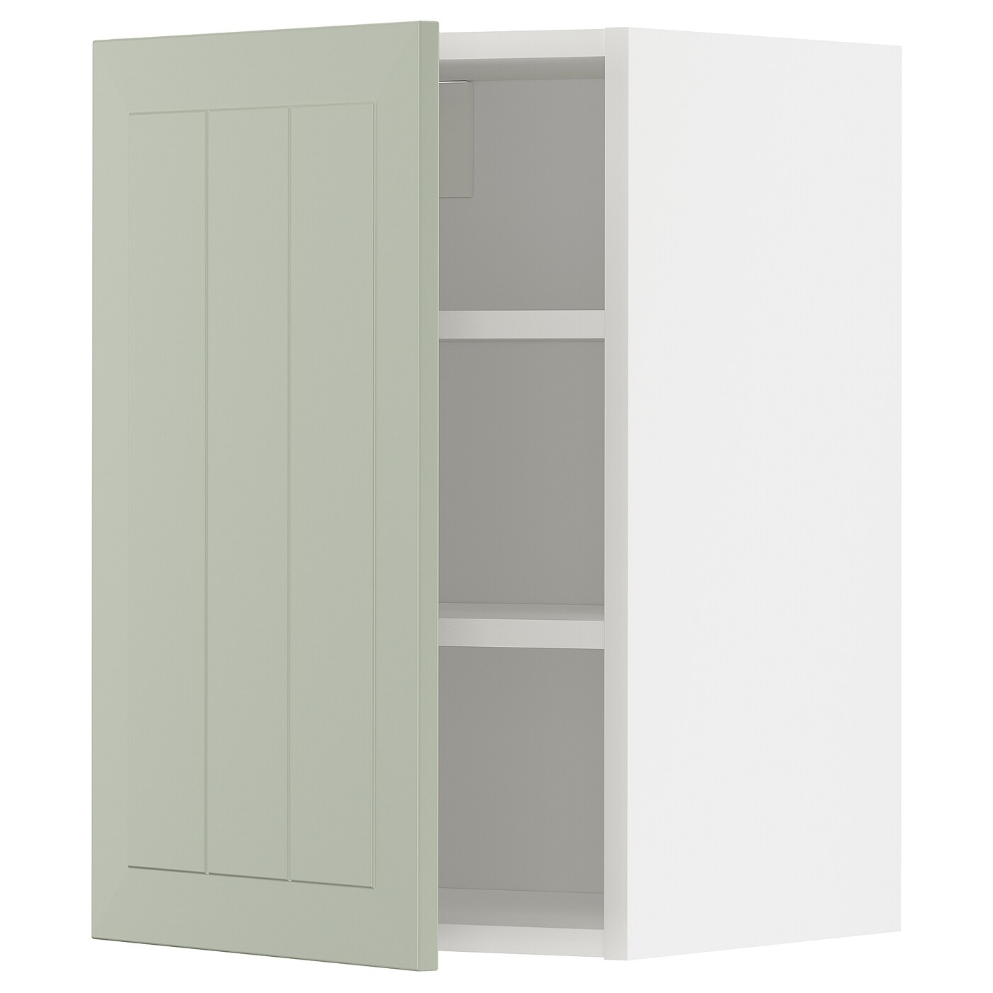 Навесной шкаф с полкой - METOD IKEA/ МЕТОД ИКЕА, 60х40 см, белый/зеленый