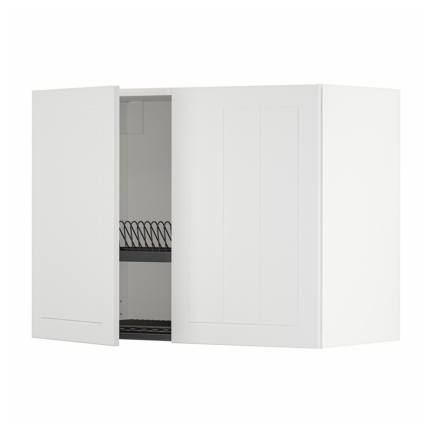 Навесной шкаф с сушилкой - METOD IKEA/ МЕТОД ИКЕА, 60х80 см, белый/светло-серый