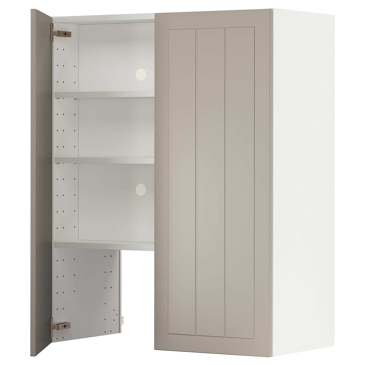 Навесной шкаф - METOD IKEA/ МЕТОД ИКЕА, 80х100 см, белый/светло-коричневый