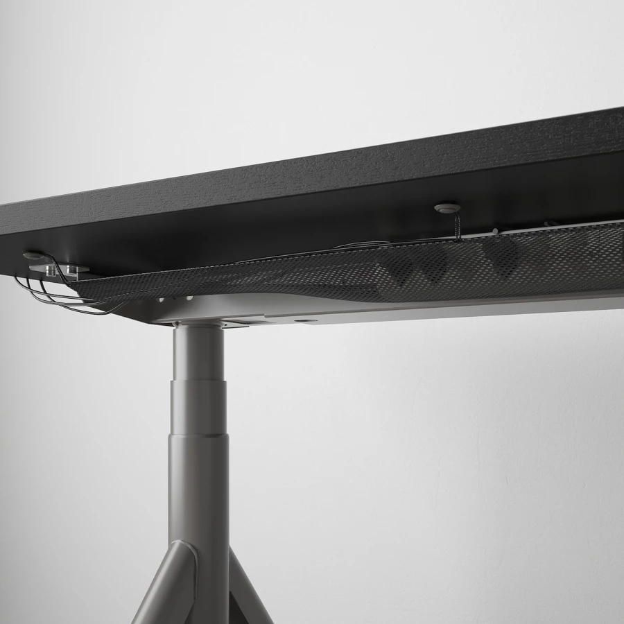 Письменный стол - IKEA IDÅSEN/IDASEN, 160х80х63-127 см, черный/темно-серый, ИДОСЕН ИКЕА (изображение №8)