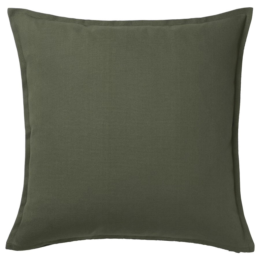 Чехол на подушку - GURLI IKEA/ ГУРЛИ ИКЕА, 50х50 см,  темно-зеленый (изображение №1)