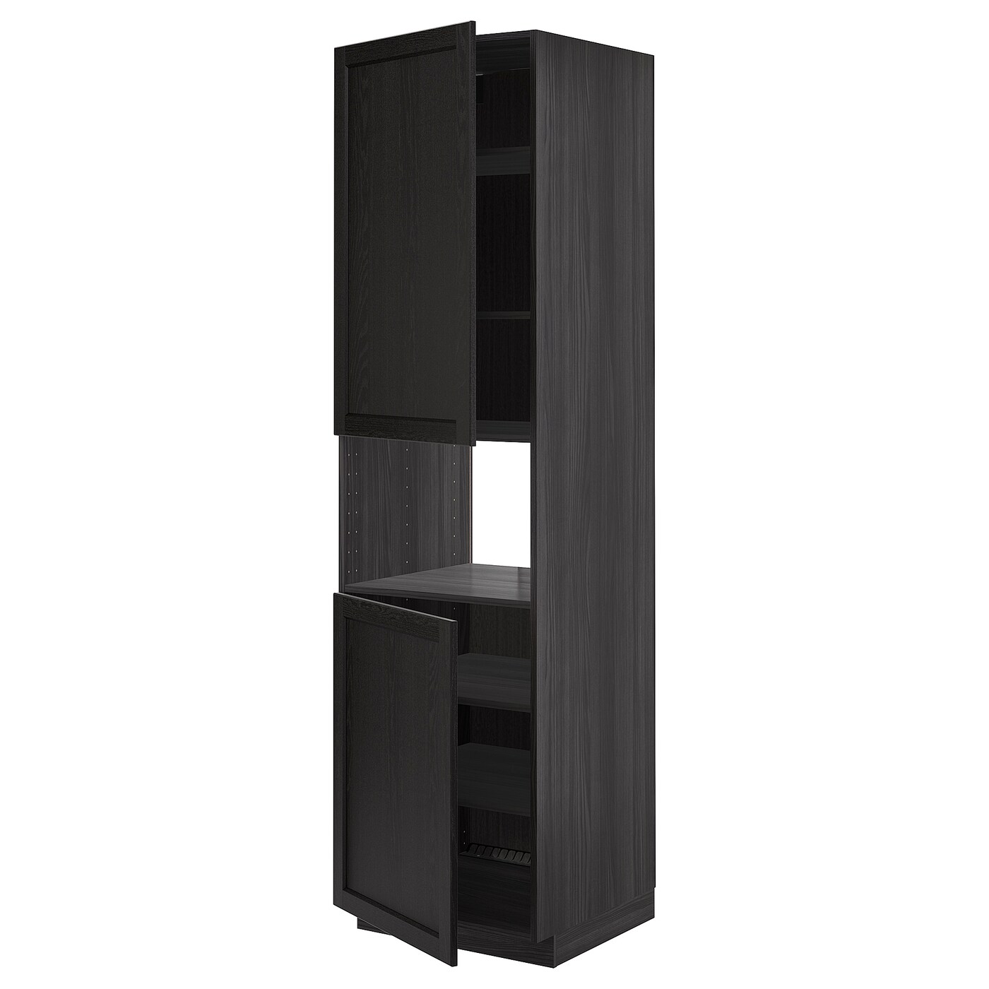 Высокий шкаф - IKEA METOD/МЕТОД ИКЕА, 220х60х60 см, черный