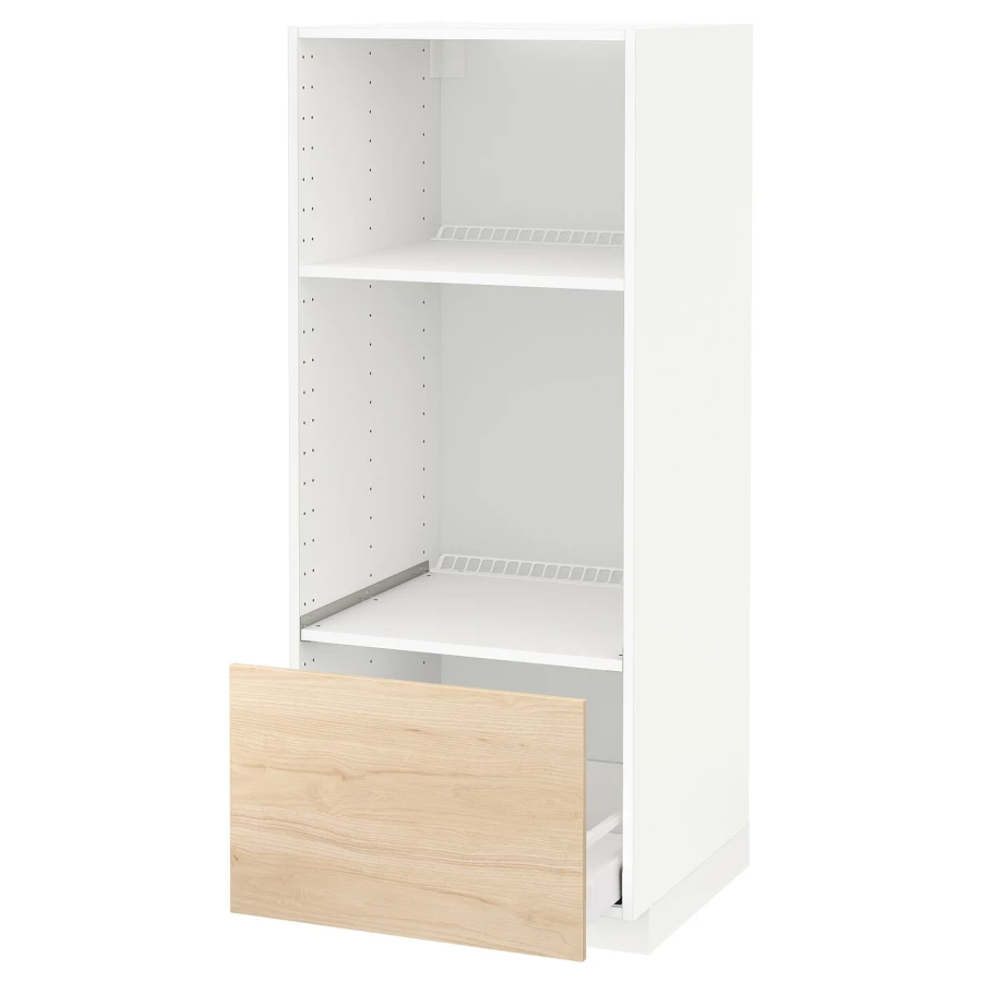 Напольный шкаф  - IKEA METOD MAXIMERA, 148x61,6x60см, белый/светло-коричневый, МЕТОД МАКСИМЕРА ИКЕА (изображение №2)
