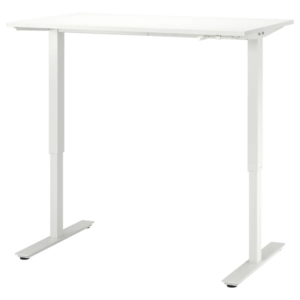 Стол регулируемый по высоте - IKEA TROTTEN/MATCHSPEL, ТРОТТЕН/МАТЧСПЕЛ ИКЕА, белый, 120х70х72-122 см