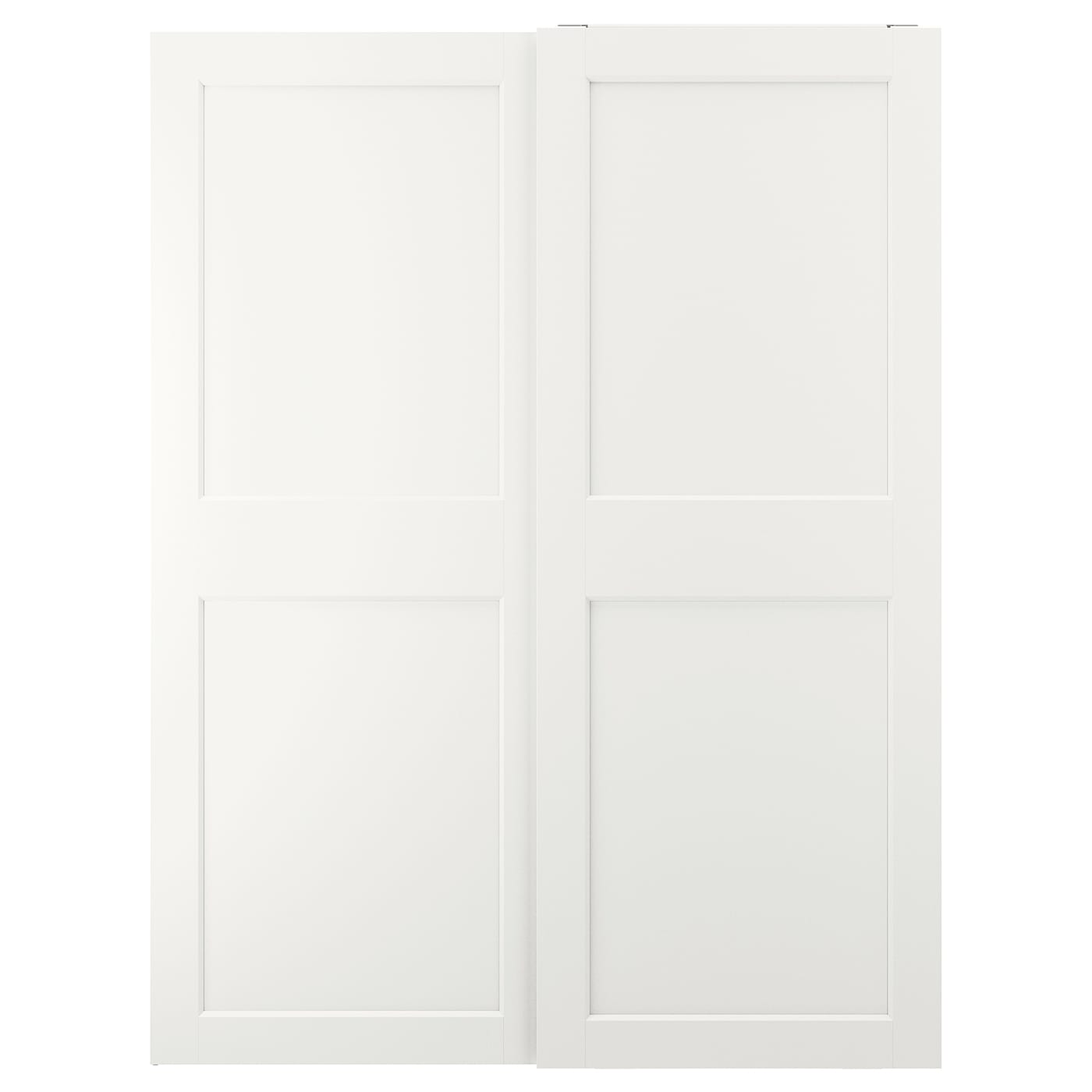 Пара рам раздвижных дверей - GRIMO IKEA/ ГРИМО ИКЕА, 150х201 см, белый