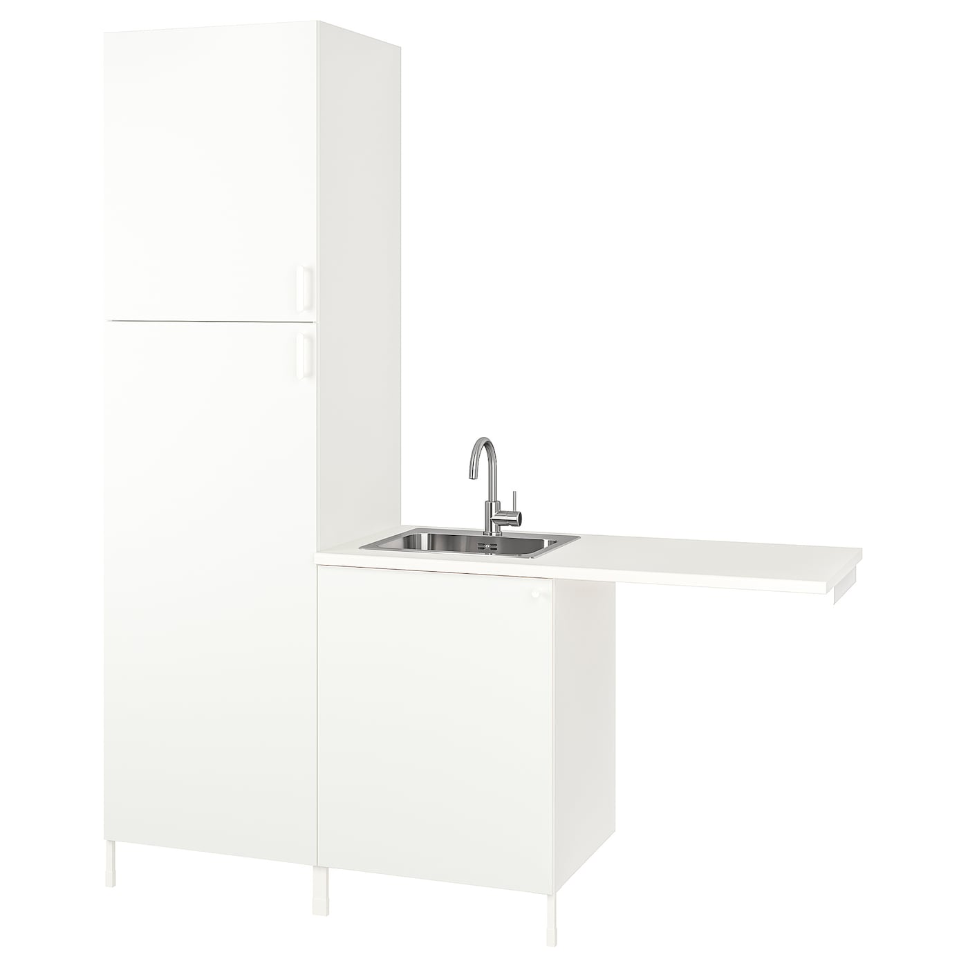 Комбинация для ванной - IKEA ENHET, 183х63.5х222.5 см, белый, ЭНХЕТ ИКЕА