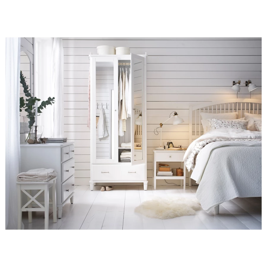Шкаф - TYSSEDAL IKEA/ ТУССЕДАЛ ИКЕА,88x58x208, белый (изображение №7)