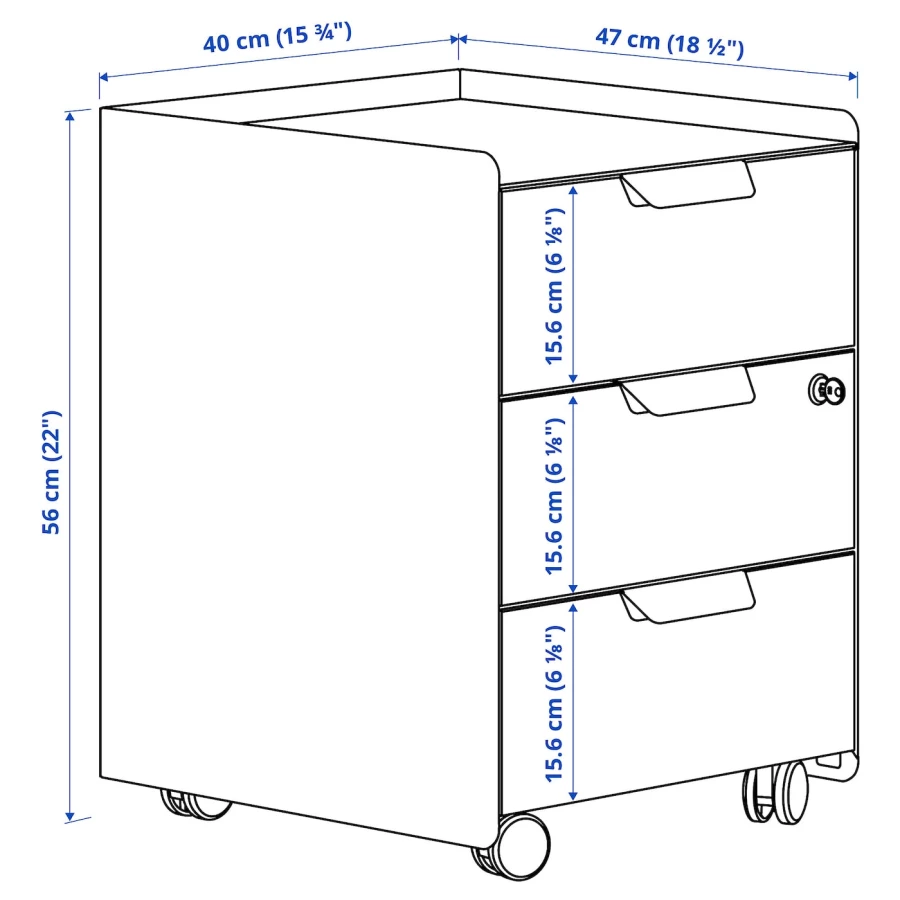 Ящик для хранения - IKEA TROTTEN/ТРОТТЕН ИКЕА, 40х56х47 см, белый (изображение №4)