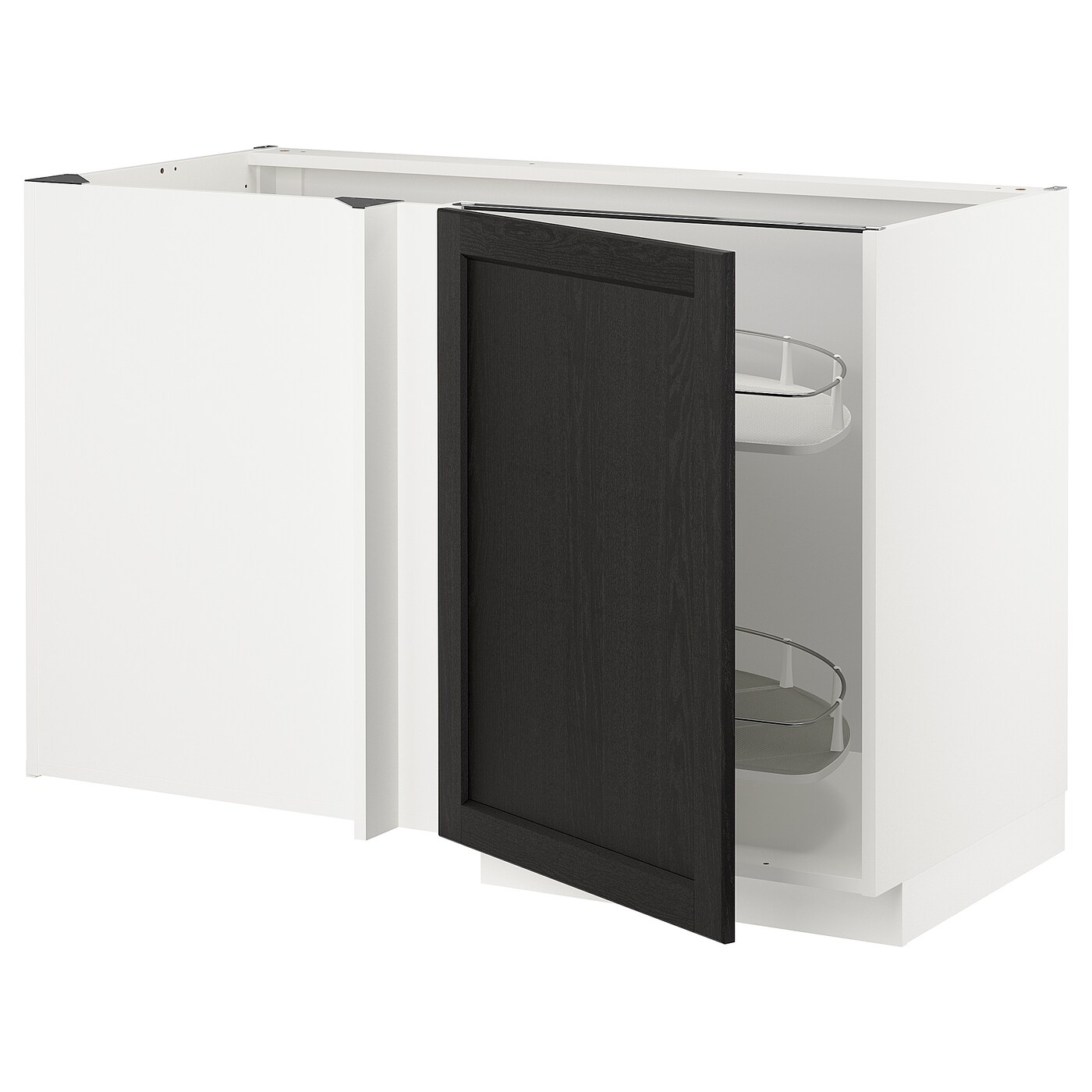 Напольный шкаф - METOD IKEA/ МЕТОД ИКЕА,  127,5х88 см, белый/черный