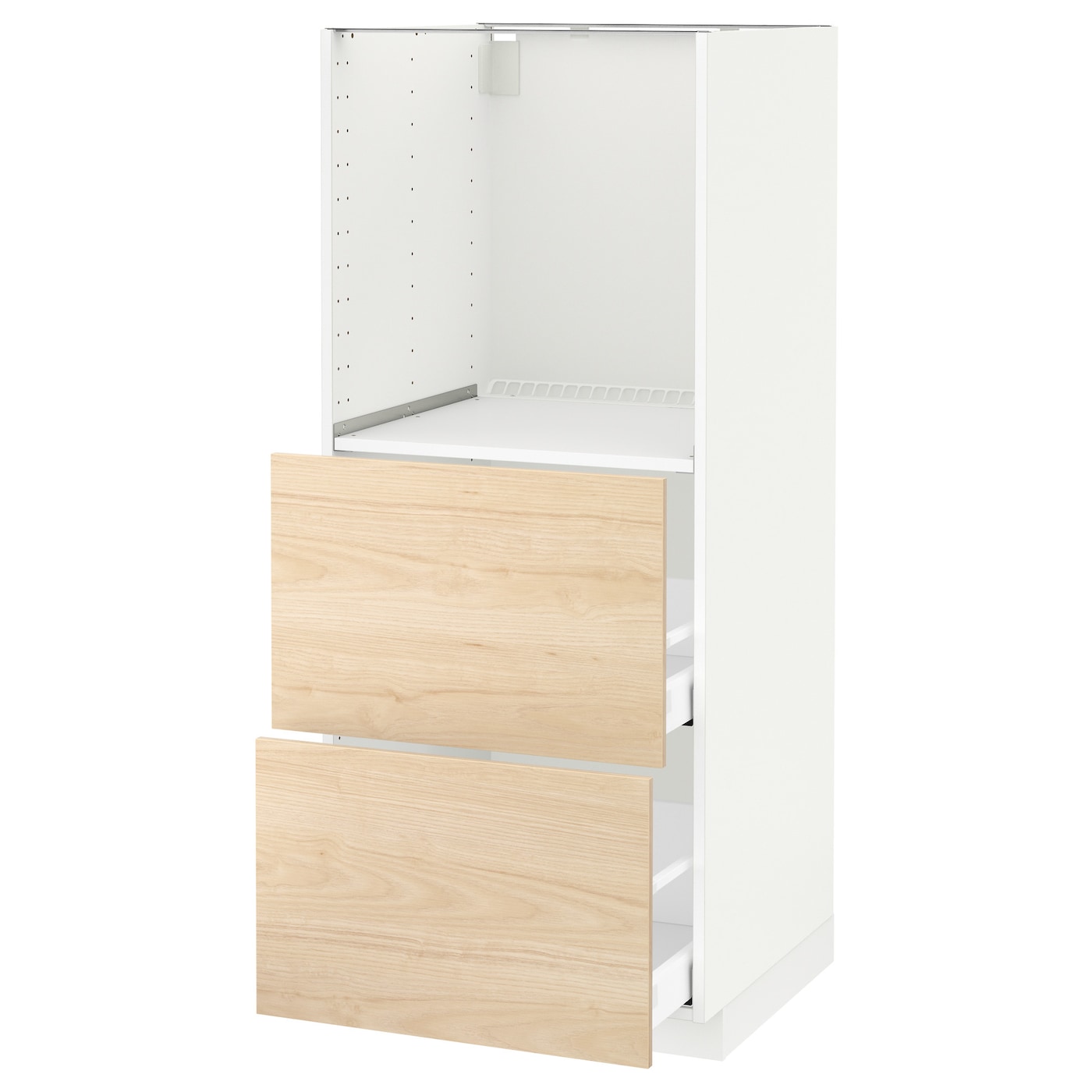 Напольный шкаф  - IKEA METOD MAXIMERA, 148x61,6x60см, белый/светло-коричневый, МЕТОД МАКСИМЕРА ИКЕА