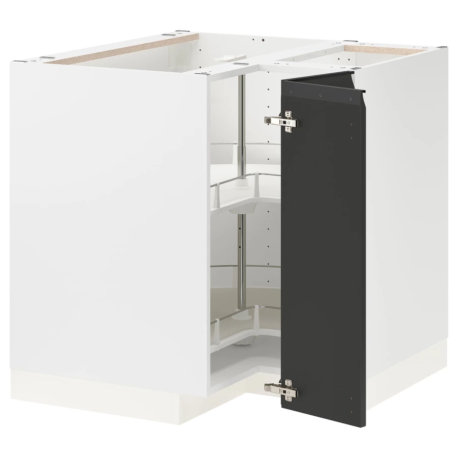 Напольный кухонный шкаф  - IKEA METOD MAXIMERA, 88x87,5x80см, ,белый/черный, МЕТОД МАКСИМЕРА ИКЕА (изображение №1)