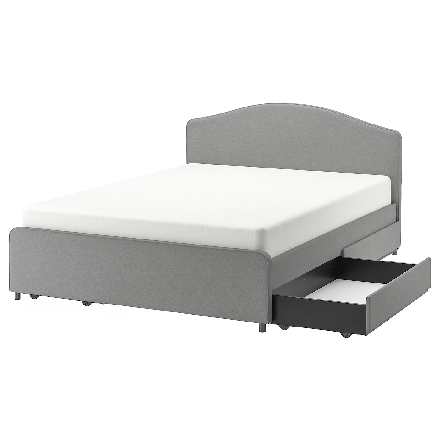 Основание для двуспальной кровати - IKEA HAUGA, 200х160 см, серый, ХАУГА ИКЕА