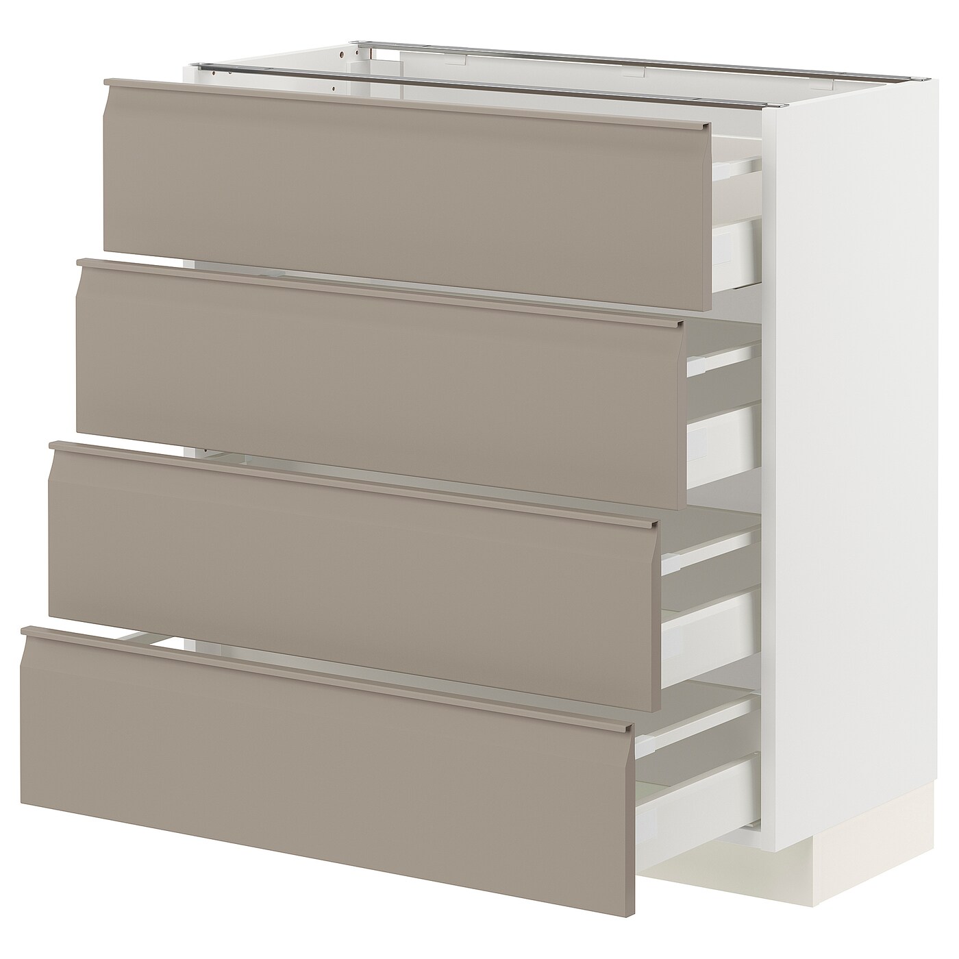 Напольный кухонный шкаф  - IKEA METOD MAXIMERA, 88x39,2x80см, белый/светло-коричневый, МЕТОД МАКСИМЕРА ИКЕА