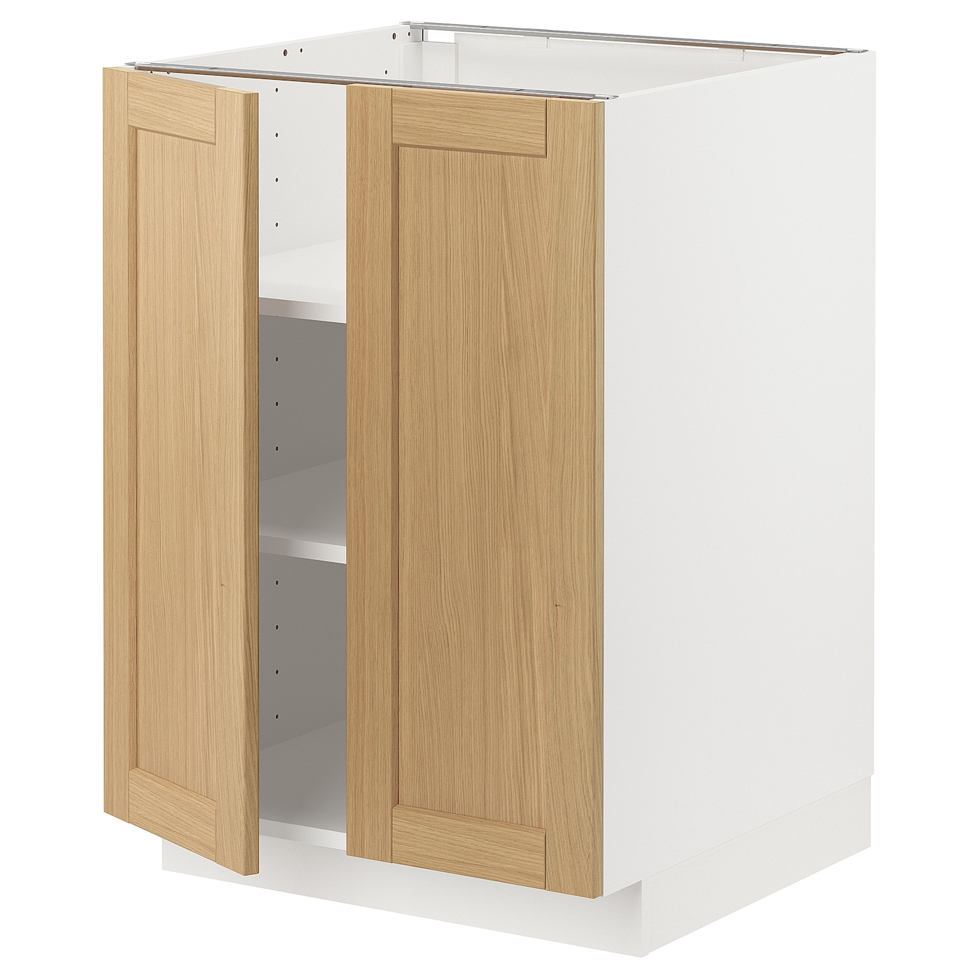 Напольный шкаф - METOD IKEA/ МЕТОД ИКЕА,  60х60  см, белый/под беленый дуб