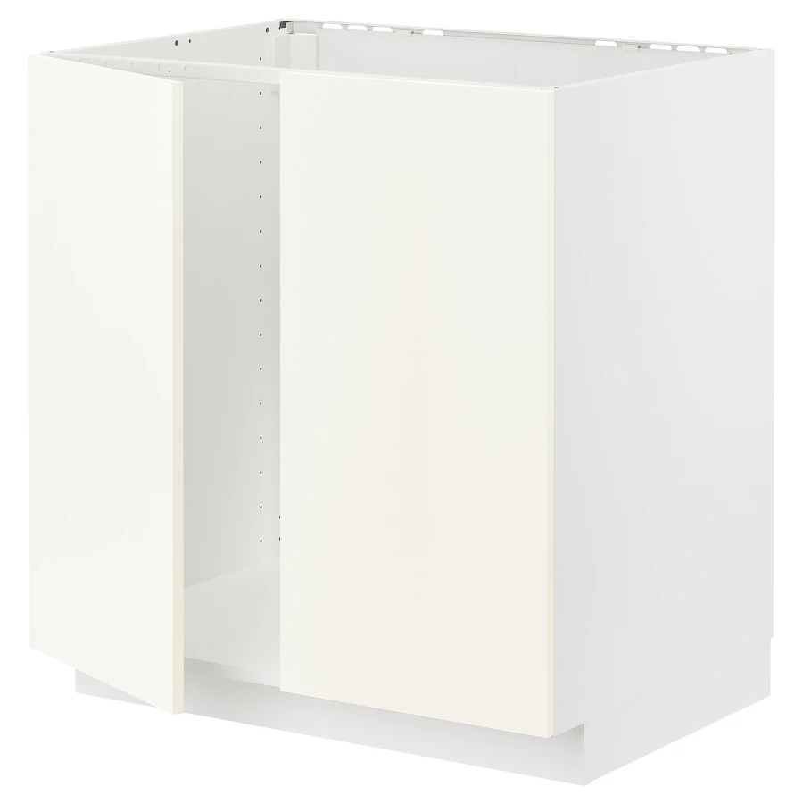 Шкаф под раковину/2 дверцы - METOD IKEA/ МЕТОД ИКЕА, 88х80  см,  белый (изображение №1)